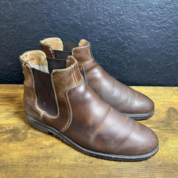 Johnston & Murphy Other - Johnston & Murphy Boots Mens Size 9.5 Brown Leather Chelsea Ankle Dress Casual